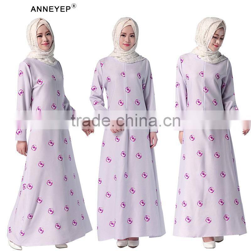 embroider young girl muslim dress/ dqln muslim islamic fashionable abaya kaftan dresses/fancy dl islamic muslim dress