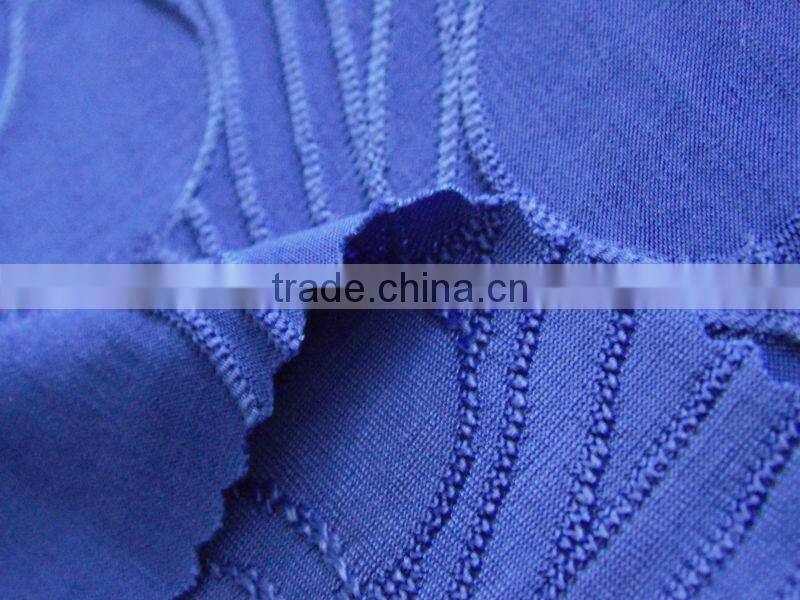 2014 100% polyester jacquard knitting fabric with spandex for dress