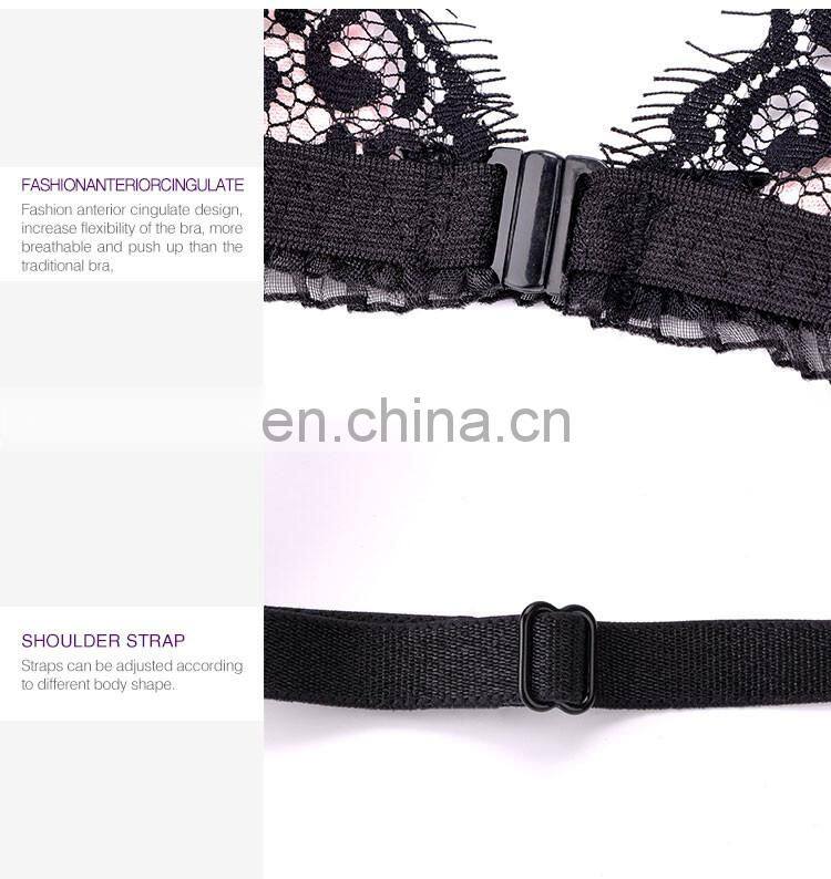 Low Price Best Selling Eyelash Lace Front Closure Transparent Lace Bralette