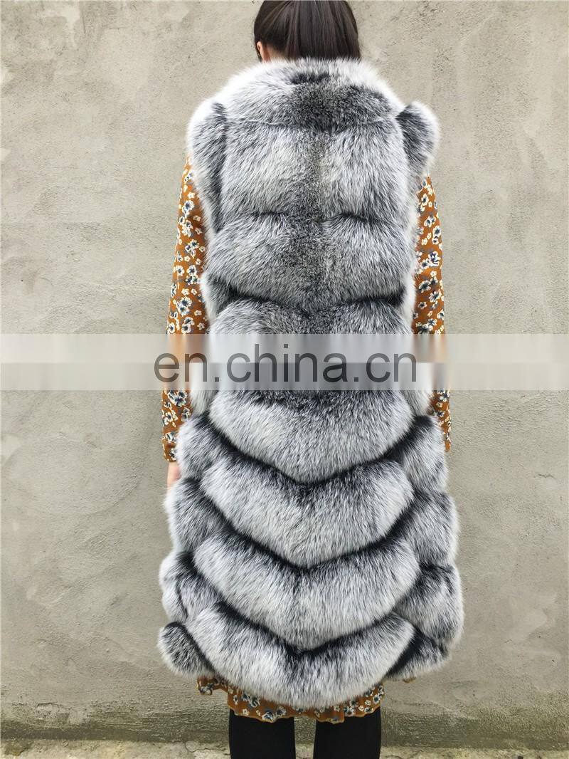Women Fashion Winter Vests Imports Low Price Real Fox Fur Vest Italian Fur Vest