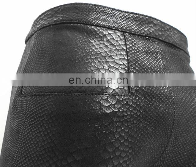 Sexy Picture Leather Leggings Women Stretch pants Leather Leggings