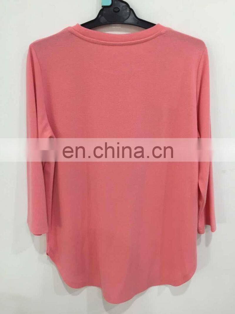 Ladies' printed cloth embroidered long-sleeved fleece