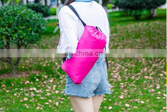 Hot selling on Amazon Inflatable lounge bag hammock air soft ship bed banana sofa