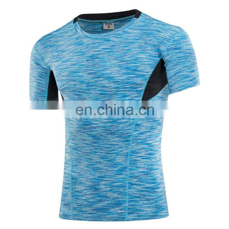 Breathable comfortable man sports tight workout exercise fitness shirt clothing