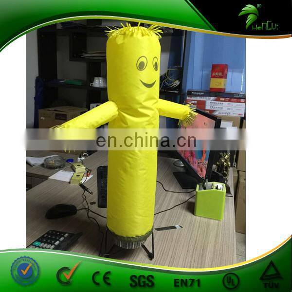 Popular Cheap Small Indoor Inflatable Air Dancer, Yellow Custom Logo Printing Attractive Mini Desktop Tube Man