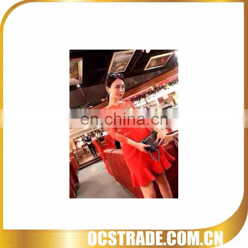 2014 newest hot sell best welcome raw silk evening dress