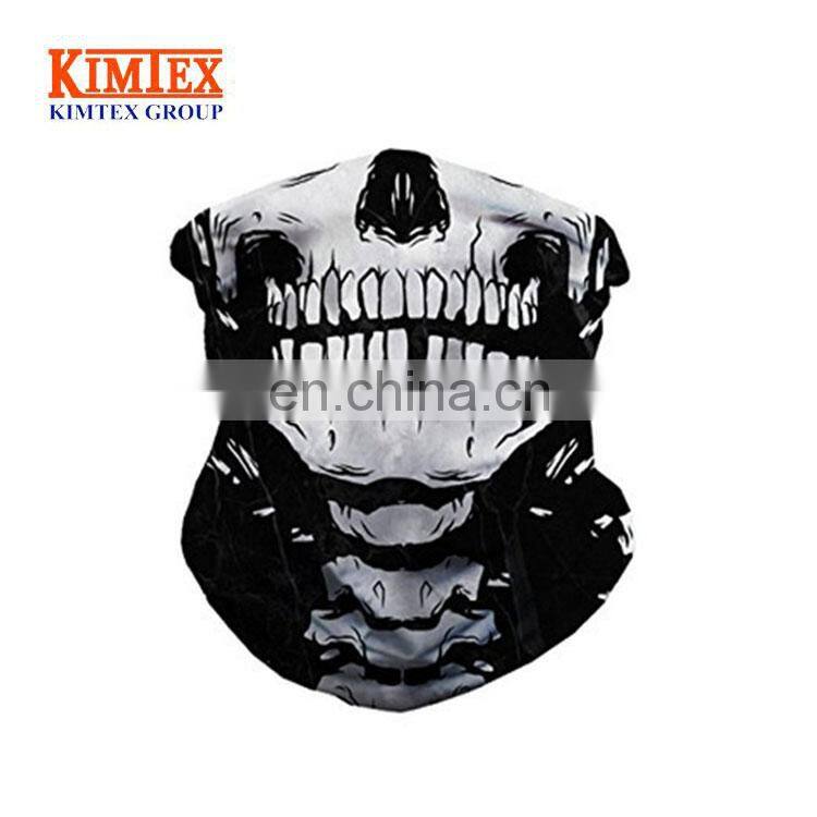 Skeleton Seamless Bandana, X Ray Skull Face Mask for Dust, Music Festivals, Raves, Riding,