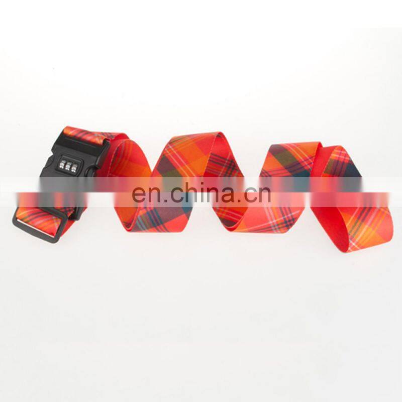 High quality suitcase polyester luggage belt strap with safety buckle