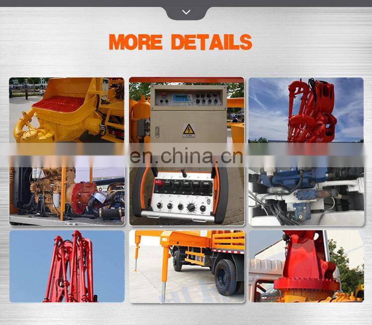 Remote control 48m 52m concrete pump truck sizes for high building construction