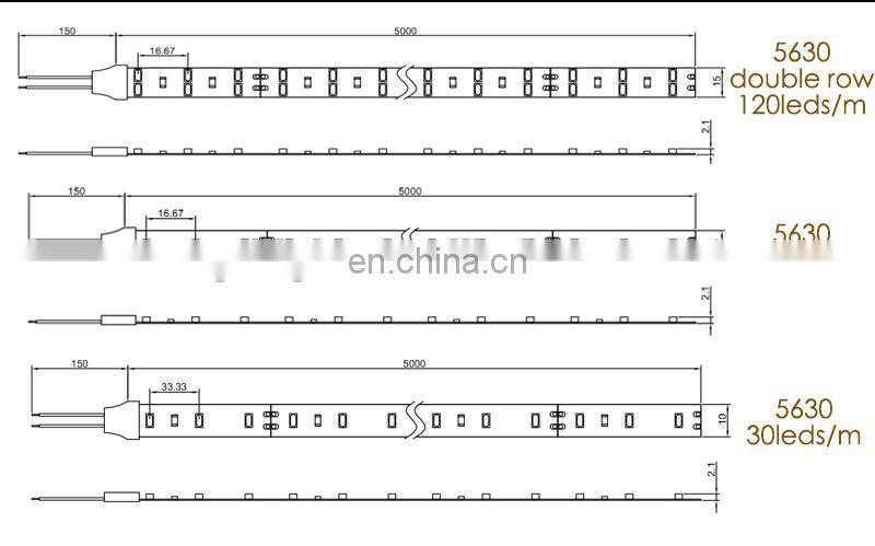 3M Tape Double Row 120leds 5630 Waterproof Led Strip