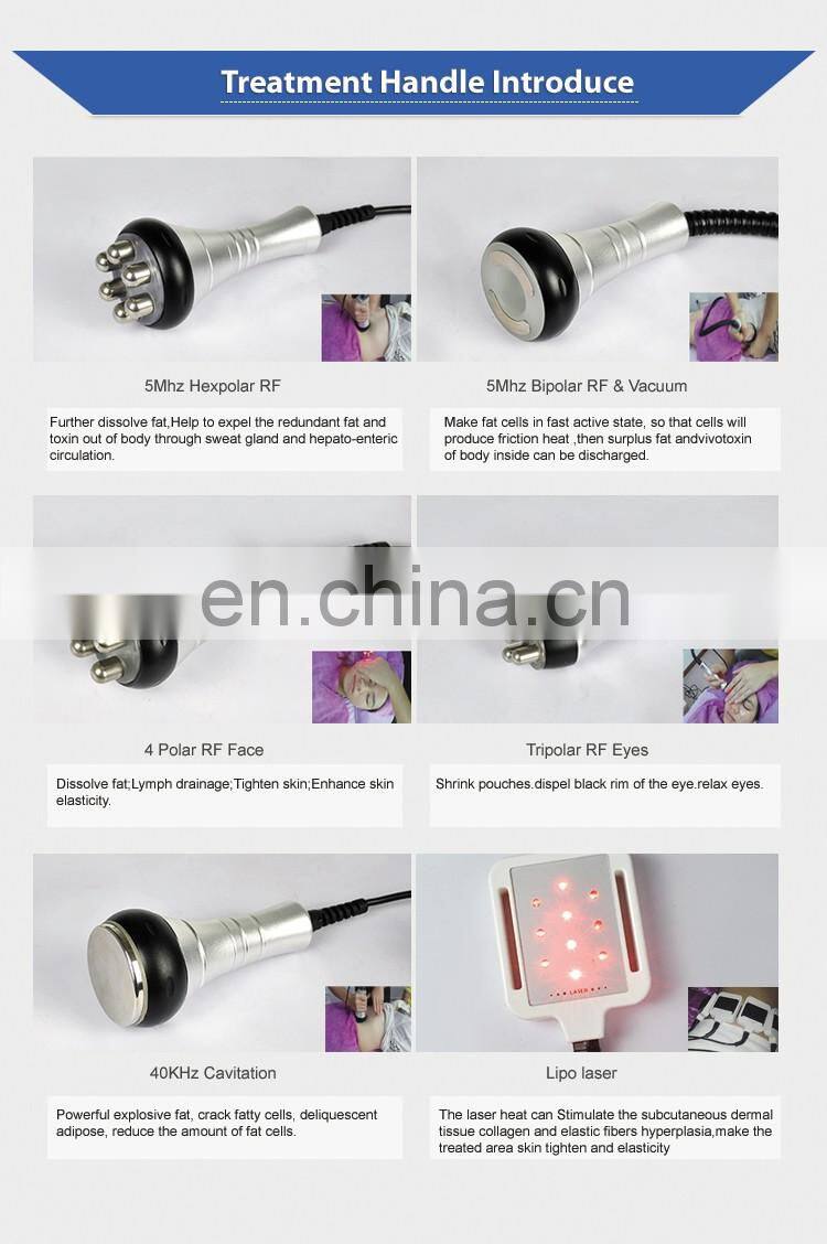 Distributors wholesale RF cavitation vaccum lipolaser slimming machine / lipolaser machines