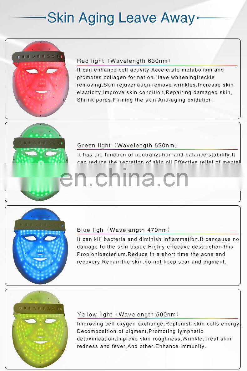 newest 7 colors facial mask with LED light Beauty Anti Aging Device