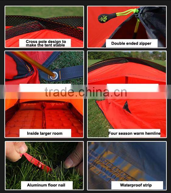 (160439) OEM/ODM light waterproof cheap outdoor folding silicon coated camping tent
