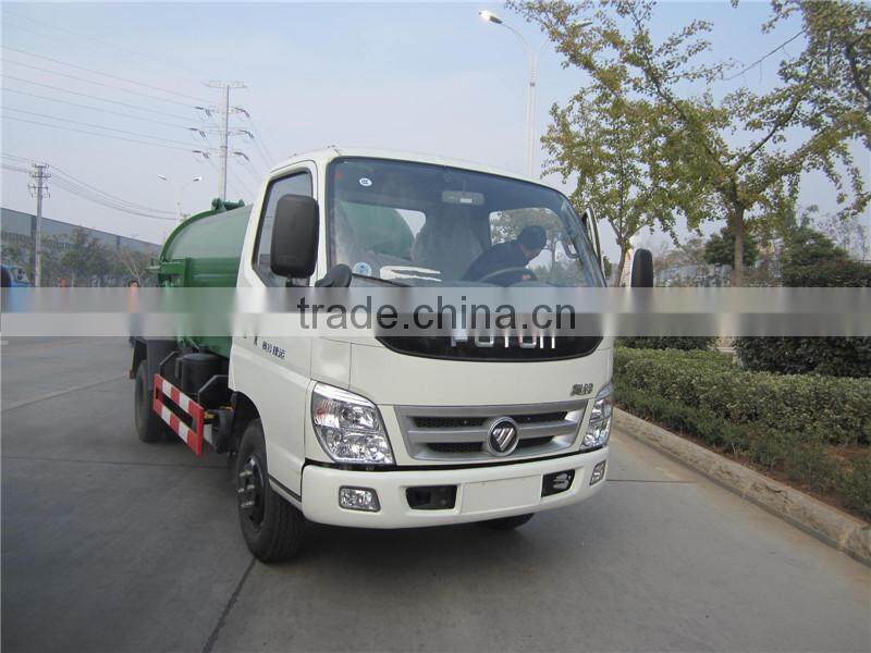 4000 liters Foton vacuum sewage suction tank truck