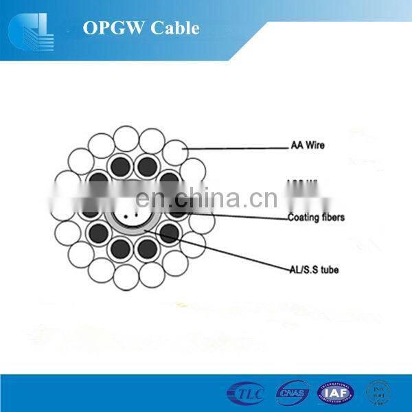 Top selling opgw 12 16 24 32 36 48 72 96 core opgw Optic fiber cable price