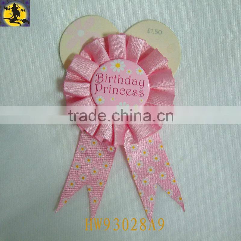 Hot Pink Birthday Badge Designed for Birthday Girl