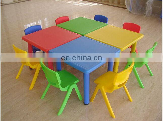 Professional Manufacturer Kindergarten Preschool Cheap Plastic Study Table Kids Furniture Table and Chiars Set