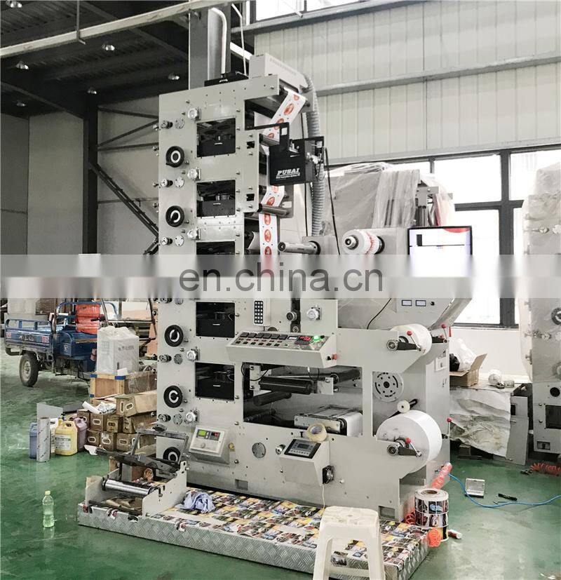 UTR480-4 Automatic Four Color Plastic Foil OPP BOPP PVC Transparent Sticker Flexo Printing Machine, Label Flexographic Printer