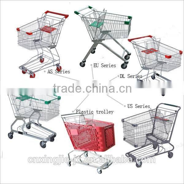 Coin Lock Shopping Carts 4-castor Shopping Cart