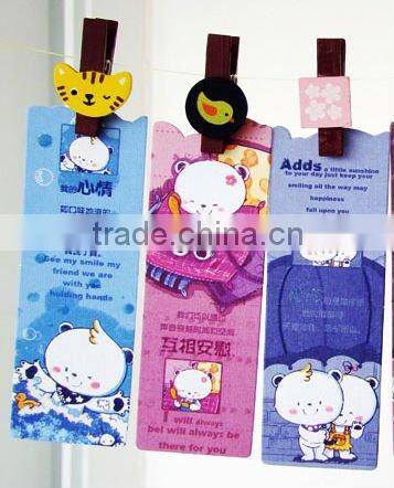 wooden+artpaper lovely shape bookmark