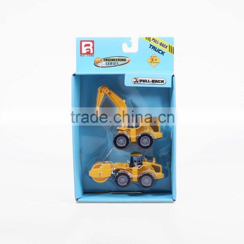 2 In 1Pull-back Construction Trucks Playset