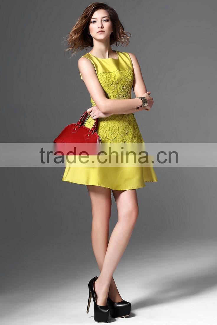 Sexy Slim Dress Sleevess Lace Dress womans evening dress