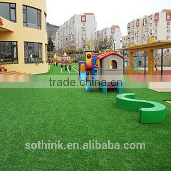 Hot sale 20mm fibrillate yarn artificial turf for kindergarten with CE certificate