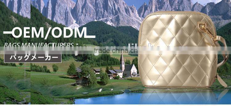 custom plain pu leather lady shoulder bag