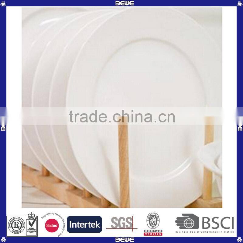 custom white custom made round plate