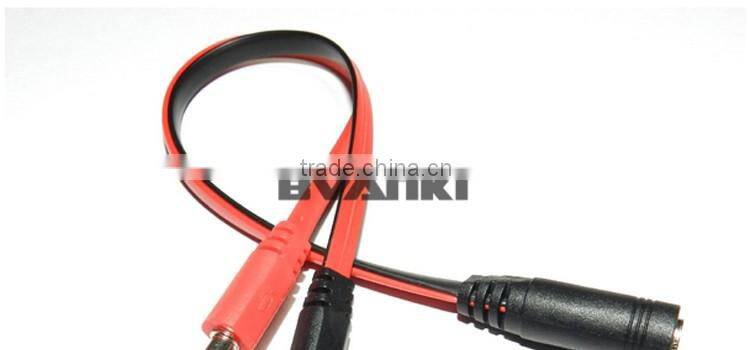 new products 2016 2 male 1 female 3.5mm heardphone y splitter aux/headphone cable free samples