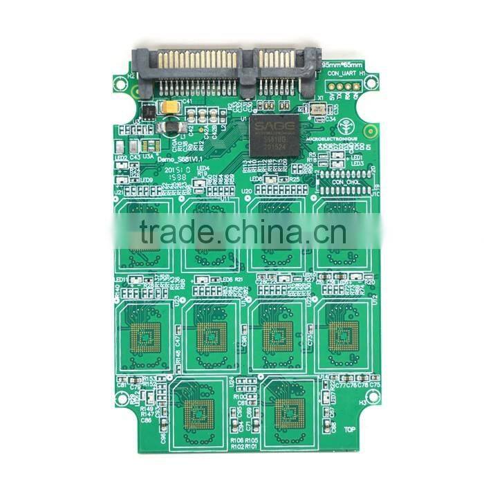 10 ports TF Memory Card to SATA SSD Adapter with RAID Quad 2.5" Inch SATA Converter