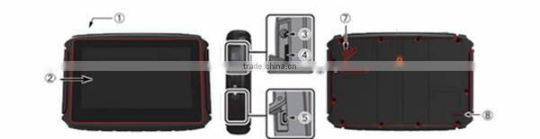 2016 Hotting Sale 4.3' inch Waterproof Navigator GPS for motorcycle