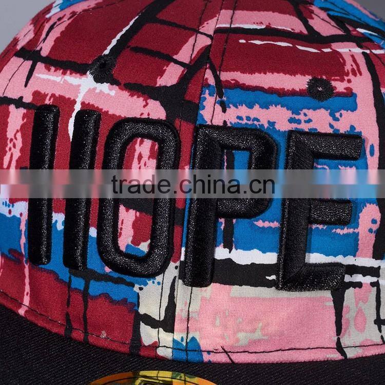 HOPE Embroidery Checked Plaid Snapback Boys Girls Flat Cap