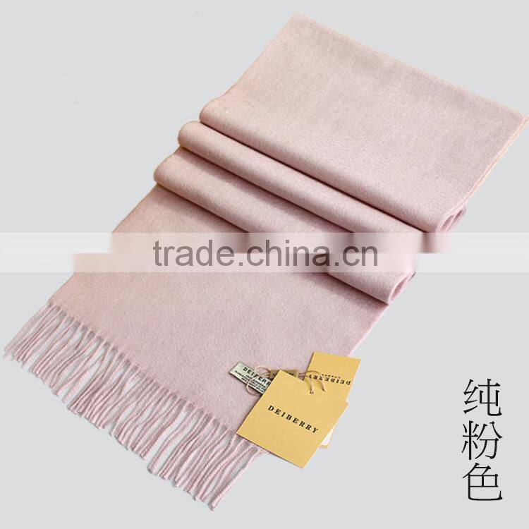 Wholesale Top Quality Unisex Woman Man Plain Pure 100% Wool Scarf