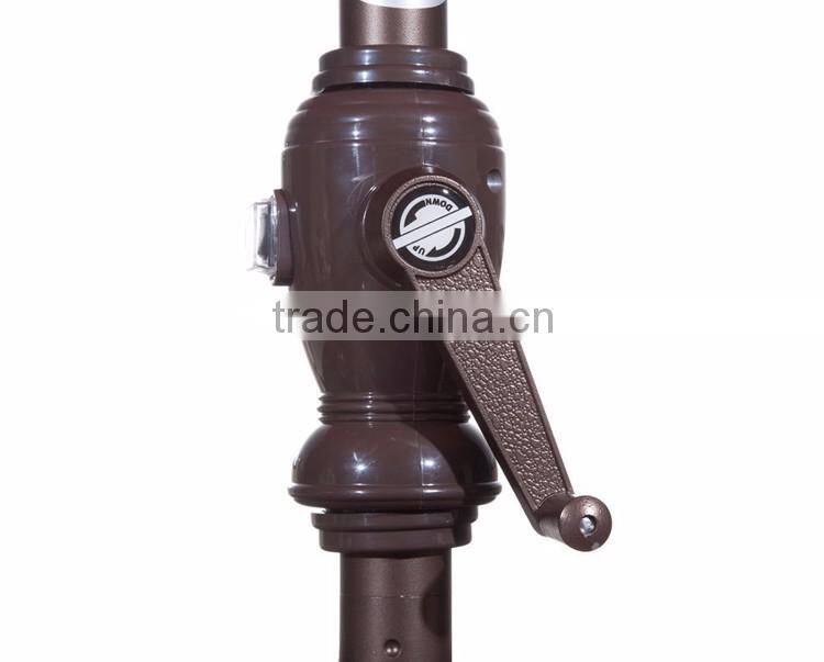 Multifunction Patio 9 ft Round Aluminum Solar Powered 24 Garden Outdoor Light Led Umbrella