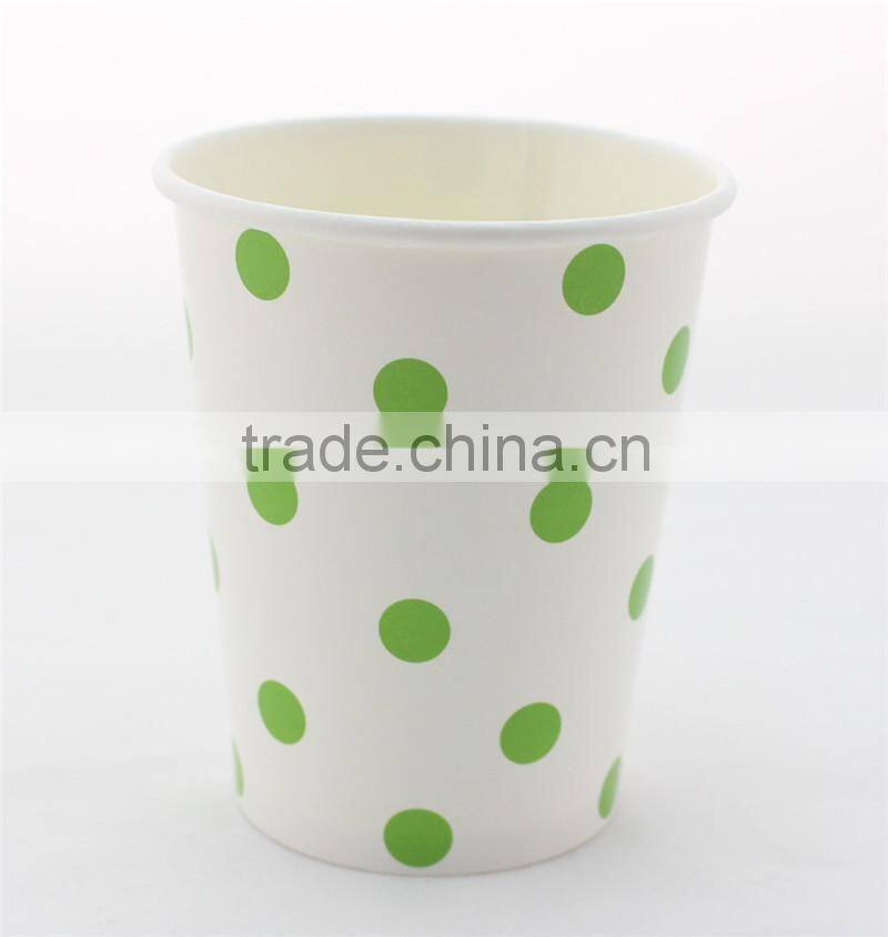 2015 Special Products Hot&Cold Drinking Polka Dot Tissue Paper Cup