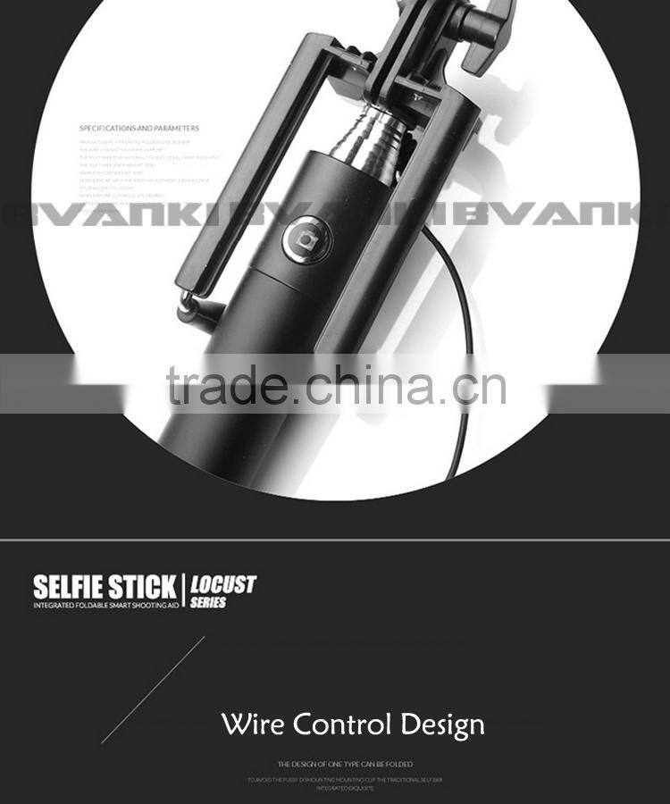 Mini selfie stick 2015 new product foldable wired selfie stick for smart phone distributors canada