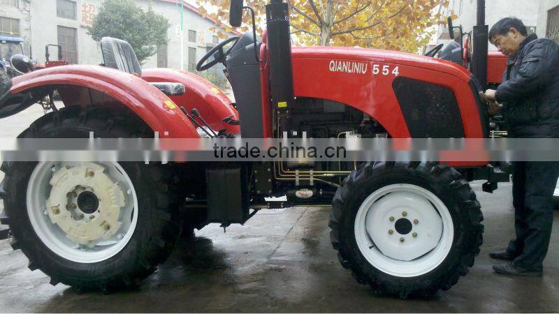 tray-style arrester QLN 55hp 4wd farm wheeled traktor(farm implements are available)