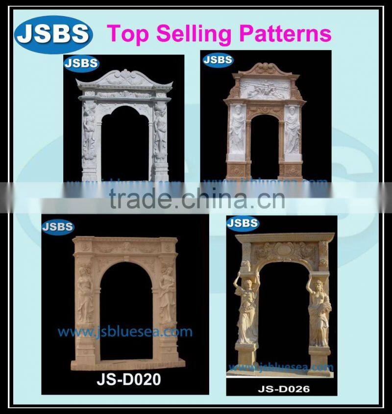 column carved cheap marble door frame design