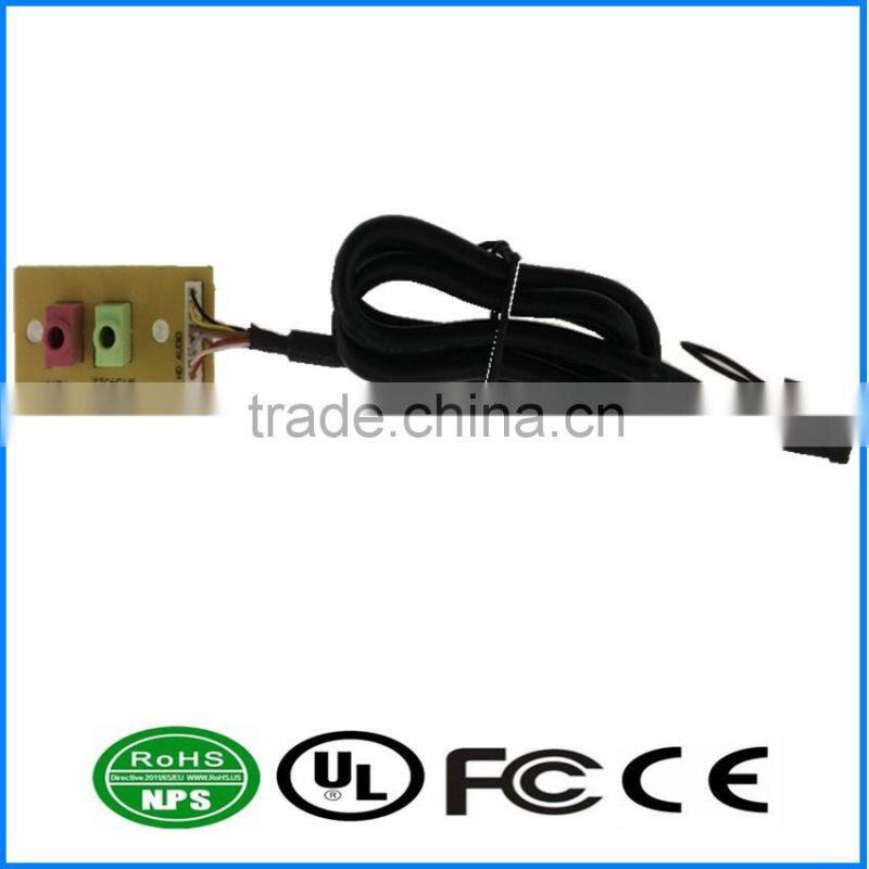 Front Panel Dual HD Audio I/O Port Extension Cord Standard Port Cable Panel Mount Computer Case Front Cable