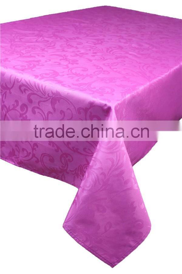 Hot Sale 100% Polyester Fancy Jacquard Design Table Cloth Wedding