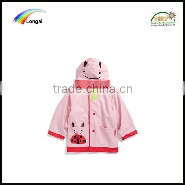 hot sell european style fashional Cute pink children raincoat