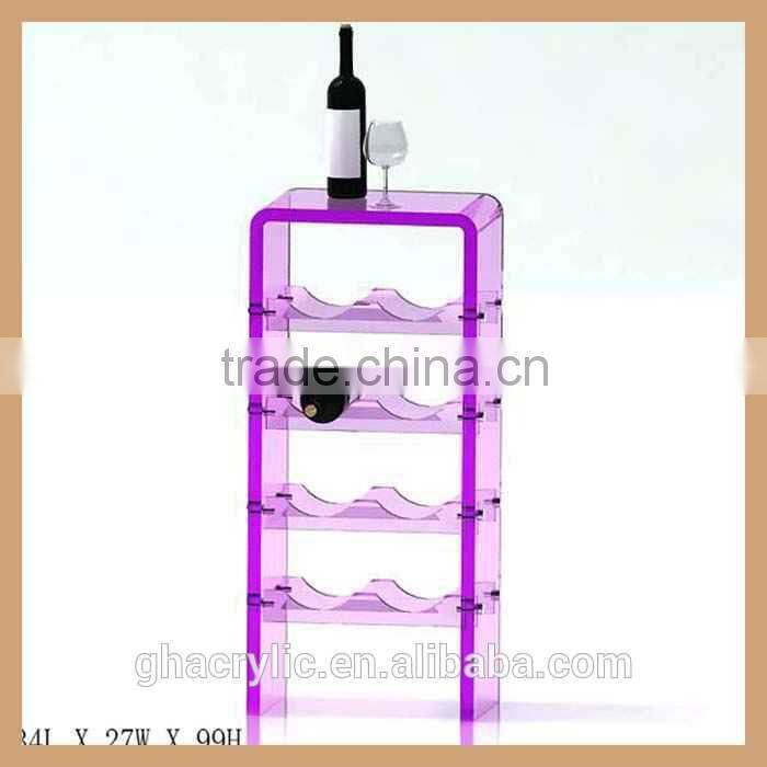Factory outlet U shaped different colors acrylic wine display rack