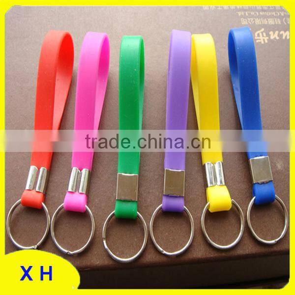 2014 Colorful Printed Silicone cheap Keychain