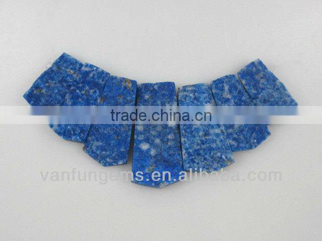AA grade Lapis rectangle freeform beads for necklace