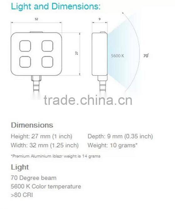 For ios and android Universal Mini 4 LED Camera Flash Selfie Fill Light Selfie Night Photo