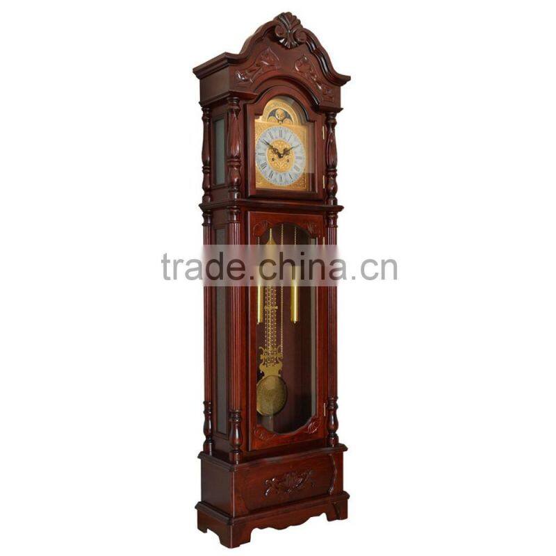 Hot selling wood floor mat alarm clock with pendulum