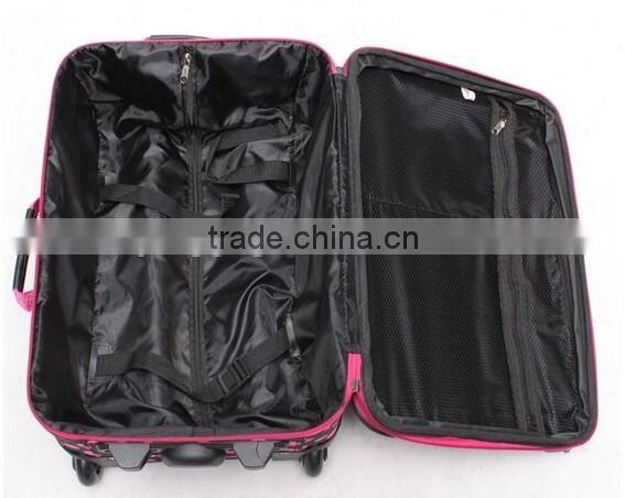 closeout stock stocklot overstock 3pcs 4pcs printed upright trolley luggage set