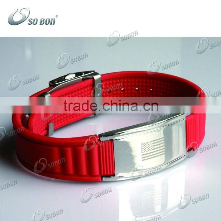 high demand products charms in europe custom silicone titanium bracelets with stainless steel buckle business gifts for women