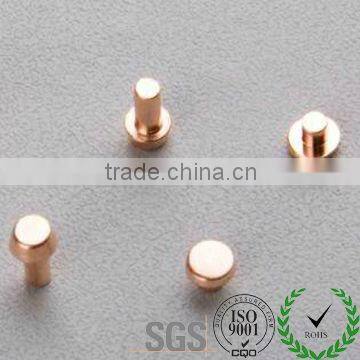 Hot selling special made Electrical Brass solid contact Rivets